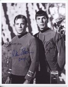 Автографы: Леонард Нимой, Уильям Шетнер. Star Trek / Звездный путь. Редкость