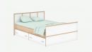 Кровать "Сакура" с ящиками 1400*2000 Дуб сонома/Белый глянец