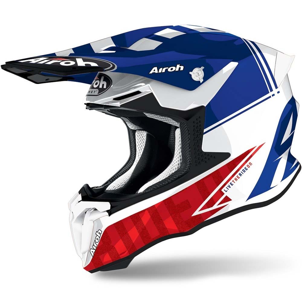 Airoh Twist 2.0 Tech Blue Gloss шлем внедорожный