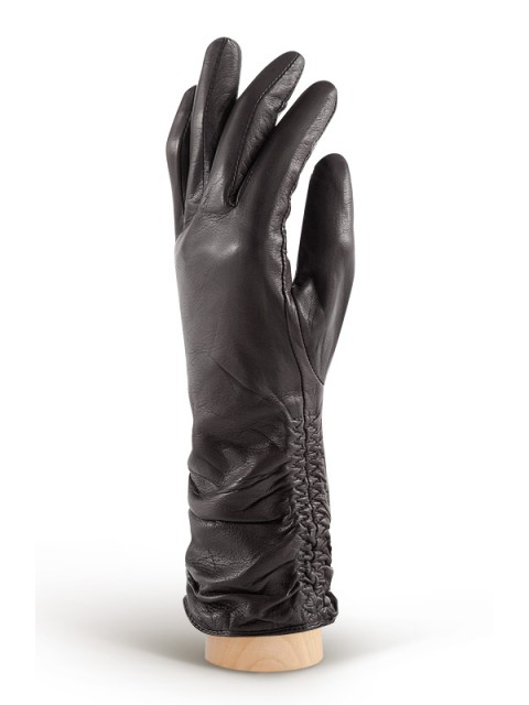 Кожаные перчатки с декоративными складками ELEGANZZA GR00113419