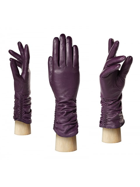Кожаные перчатки с декоративными складками ELEGANZZA GR00113417