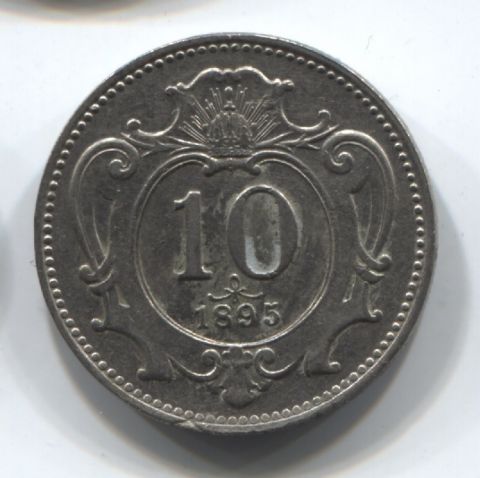 10 геллеров 1895 Австрия XF