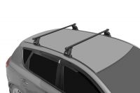Багажник на крышу Volkswagen Amarok 2010-..., Lux, стальные прямоугольные дуги