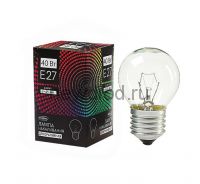 Лампа накаливания Luazon Lighthing E27, 40W, для белт лайта, прозрачная, 220 В