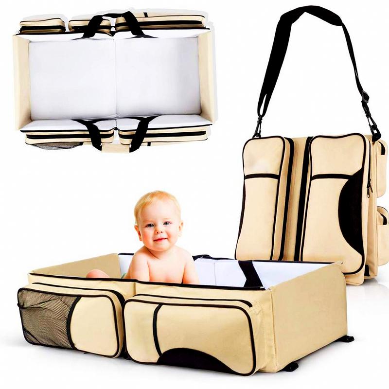 Детская сумка-кровать 2 в 1 Baby Bed and Bag. Сумка люлька трансформер 2 в 1. Сумка кроватка для путешествий с ребенком. Люлька для путешествий.