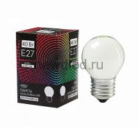 Лампа накаливания Luazon Lighthing E27, 40W, для белт лайта, белая, 220 В