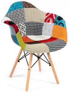 Кресло Secret De Maison CINDY SOFT (EAMES) (mod. 101) дерево береза/металл/мягкое сиденье/ткань, 65 х 62 х 80 см, мультицвет