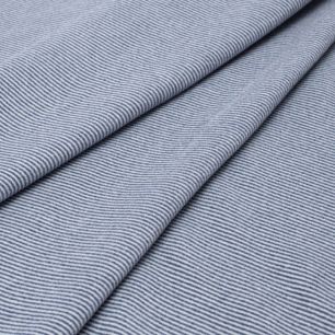 Лоскут трикотажной ткани - Фланель синяя в полоску 50х38