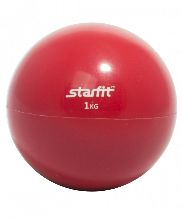 Медбол STARFIT GB-703, 1 кг, красный