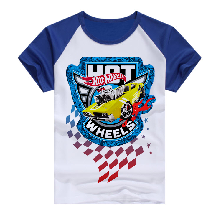 Синяя детская футболка Hot Wheels