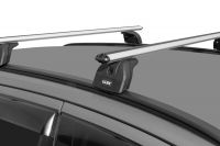 Багажник на крышу Toyota Fortuner II 2015-…, Lux, аэродинамические дуги (53 мм) на интегрированные рейлинги