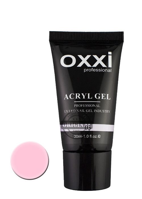 Акрилгель Acryl-Gel OXXI professional, нежно-розовый, №03, 30 мл