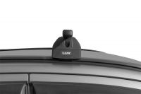 Багажник на крышу Ford Focus 3 sw universal 2011-..., Lux, стальные прямоугольные дуги на интегрированные рейлинги