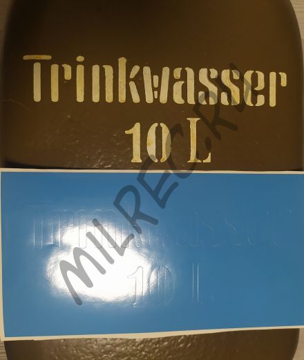 Трафарет для немецкого бидона Trinkwasser 10 L (комплект из 4 штук)