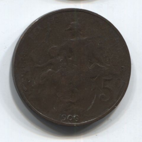 5 сантимов 1906 Франция