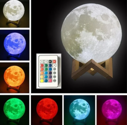 Светильник- ночник  Луна "3D Moon Lamp" 15 см ( с пультом)