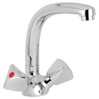 Смеситель для раковины (умывальника) Mofem Metal Plus 114 Cer двухрычажный 140-0138-30