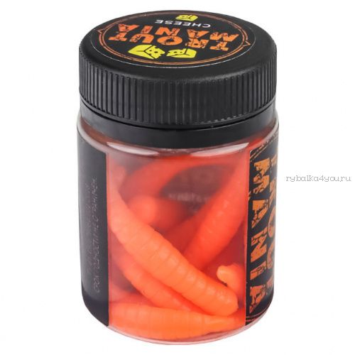 Мягкие приманки Trixbait Trout Mania Fat Worm 3" 75 мм / упаковка 6 шт / цвет: 006 Orange (Cheese)