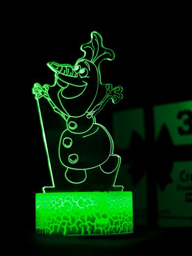 Светодиодный ночник PALMEXX 3D светильник LED RGB 7 цветов (снеговик олаф)