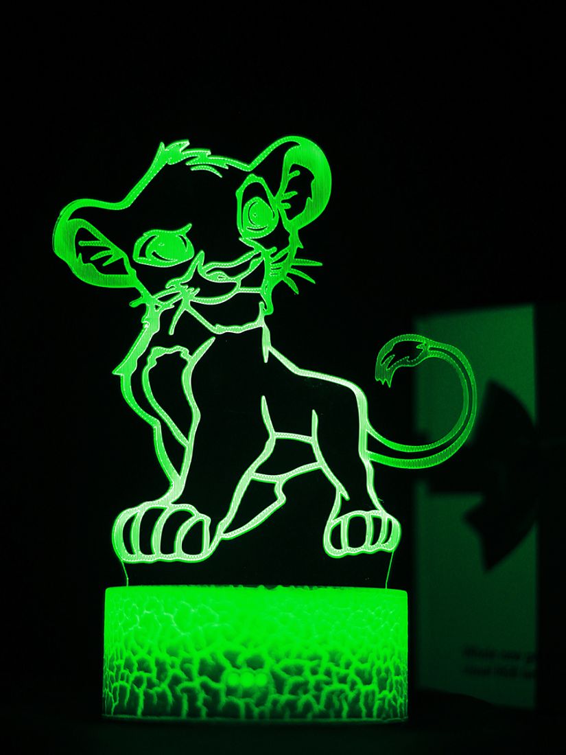 Светодиодный ночник PALMEXX 3D светильник LED RGB 7 цветов (симба)