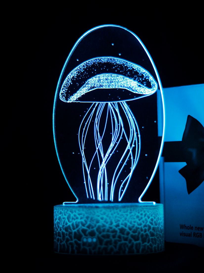 Светодиодный ночник PALMEXX 3D светильник LED RGB 7 цветов (медуза)