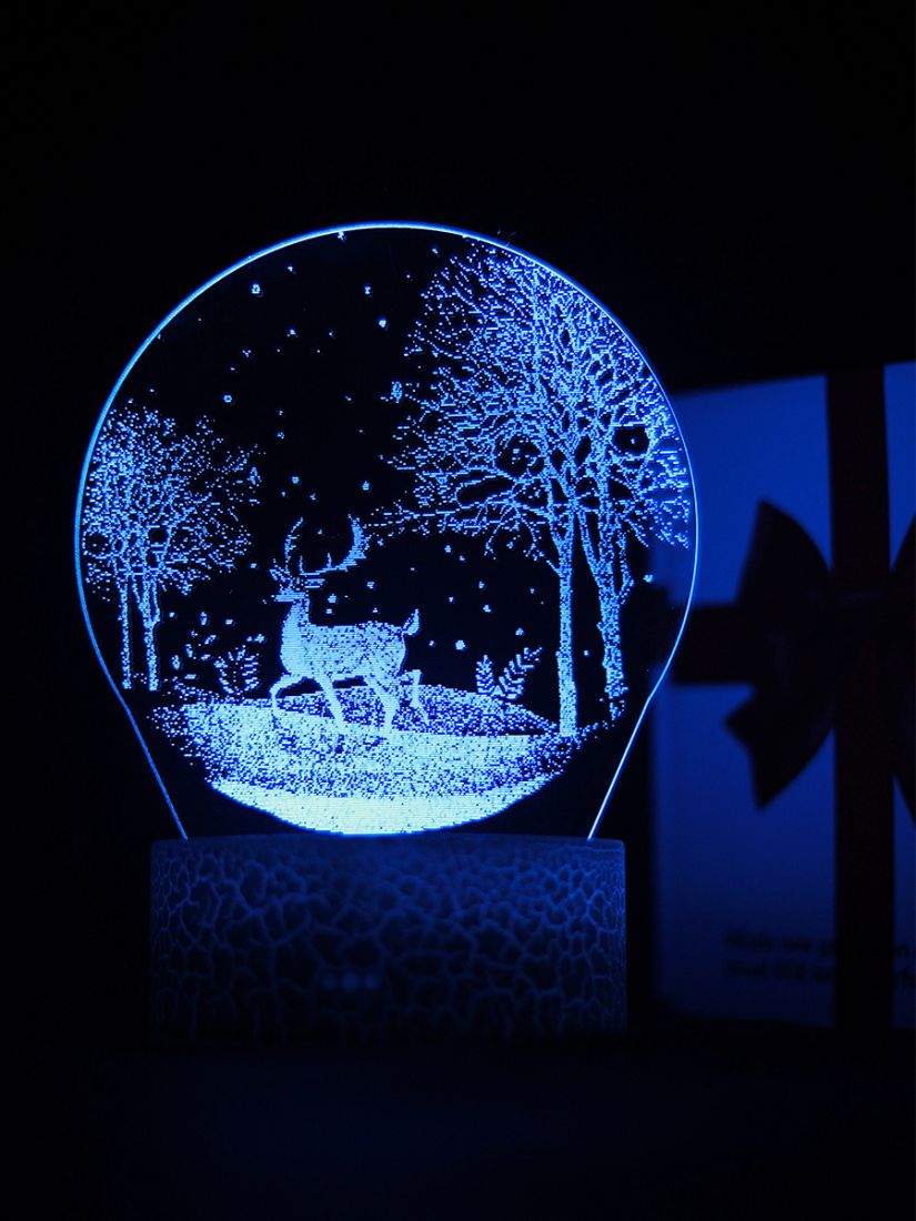 Светодиодный ночник PALMEXX 3D светильник LED RGB 7 цветов (олень в ночном лесу)
