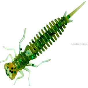 Мягкая приманка Garry Angler Larva 2'' Икра 50 мм / 0,9 гр / упаковка 10 шт / цвет: Темно-зеленый с блестками