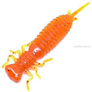 Мягкая приманка Garry Angler Larva 2'' Чеснок 50 мм / 0,9 гр / упаковка 10 шт / цвет: Оранжевый с блестками