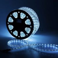 LED шнур 13 мм, круглый, 100 м, фиксинг, 2W-LED/м-36-220V. в компл. набор д/подкл, БЕЛЫЙ
