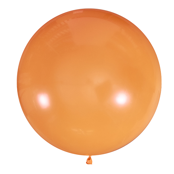 Оранжевый метровый шар латексный с гелием