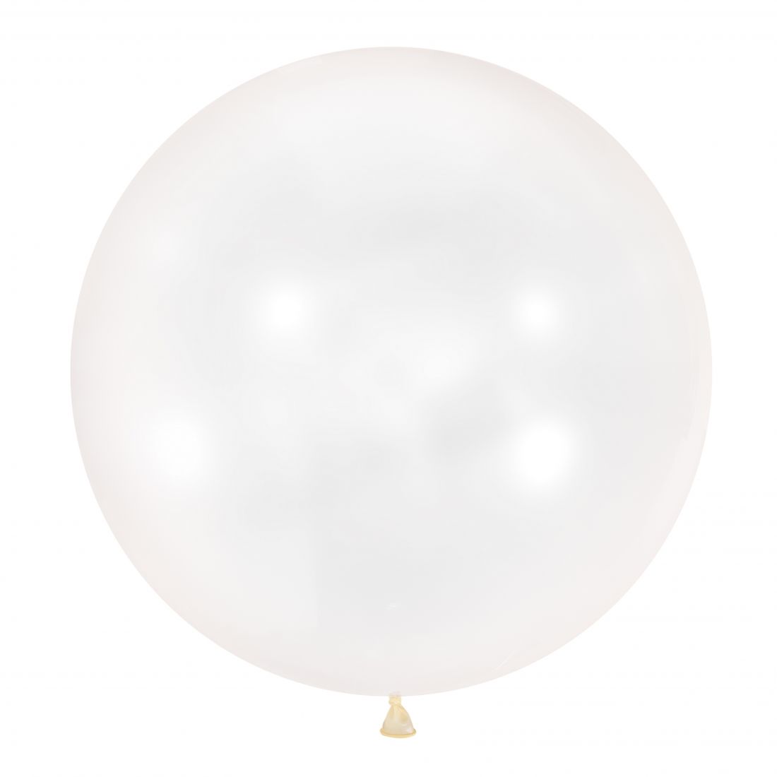 Белый метровый шар латексный с гелием
