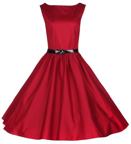 Красное вечернее платье "Одри Хепберн" в стиле ретро