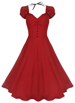 Пышное красное платье в стиле 50-х "Белла"
