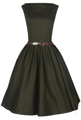 Вечернее платье шоколадного цвета "Одри Хепберн" в стиле ретро