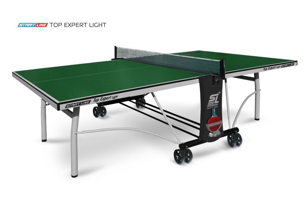 Теннисный стол Top Expert Light green - облегченная модель топового теннисного стола для помещений. Уникальный механизм складывания