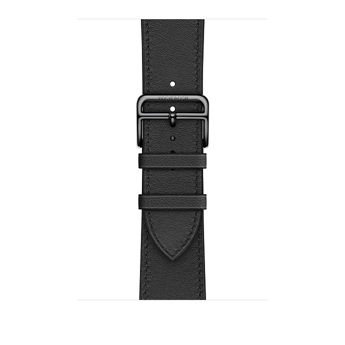 Ремешок Apple Watch Hermès Noir Swift Leather Single Tour из кожи (для корпуса 40/41 мм)