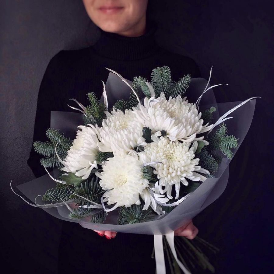 Букет с хризантемой одноголовой Антонов