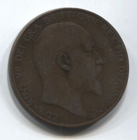 1 пенни 1907 Великобритания