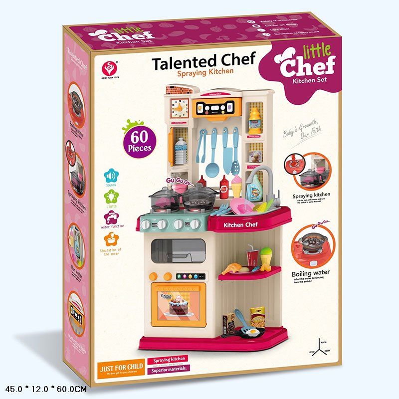 922-115/116 Детская кухня с паром и настоящей водой Kitchen Chef 78,5 см.