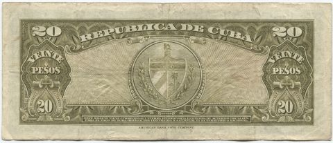 20 песо 1949 Куба