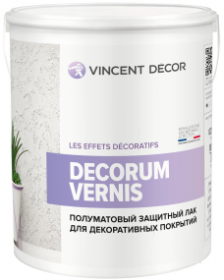 Лак Защитный Vincent Decor Decorum Vernis Mat 2.5л Полуматовый для Декоративных Покрытий / Винсент Декор Декорум Вернис Мат