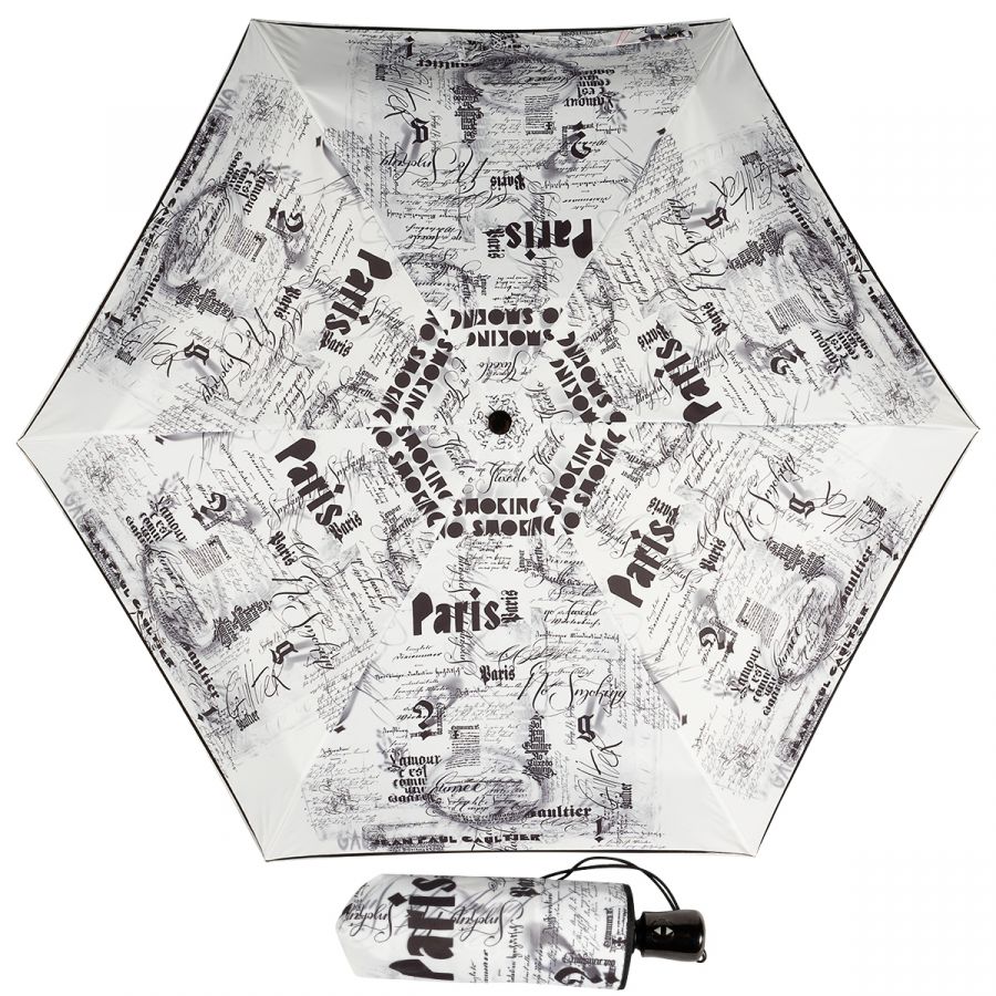 Зонт складной Jean Paul Gaultier 1313-OC Ecritues Blanc