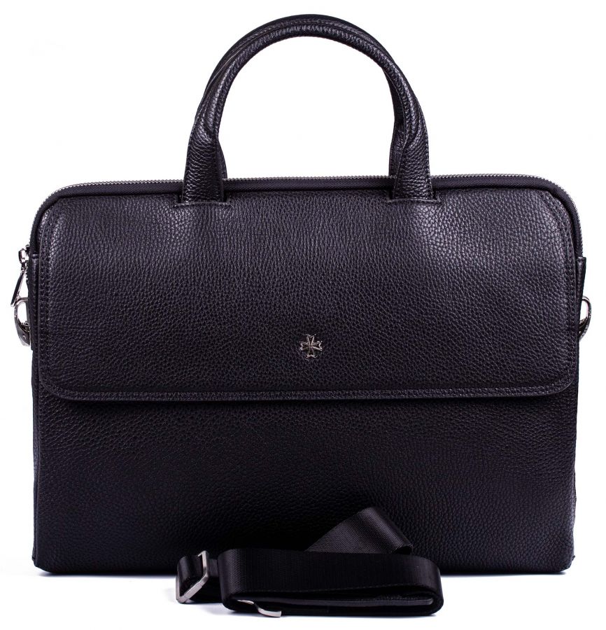 Кожаная мужская сумка Narvin 9759-N.Polo Black