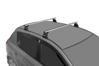 Багажник на крышу Mitsubishi ASX, без рейлингов, со штатными местами (резьбовое отверстие), Lux, аэродинамические дуги 53 мм