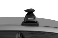 Багажник на крышу Mitsubishi ASX, без рейлингов, со штатными местами (резьбовое отверстие), Lux, черные крыловидные дуги