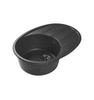 Врезная кухонная мойка LEX Laguna 680 Black 68х48см искусственный мрамор RULE000092