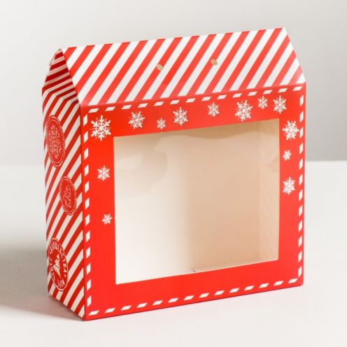 Складная коробка «Почта Деда Мороза», 15 × 17 × 6 см, вместимость - 700 гр.