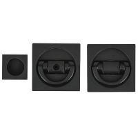 Комплект ручек Extreza P411 Black WC для раздвижных дверей. черный матовый