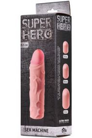 Насадка удлиняющая реалистичная Lola Toys Super Hero Sex Machine из киберкожи