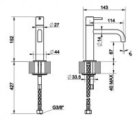 Кран для питьевой воды Gessi Pillar Taps 20511 схема 1